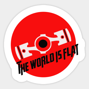 the world is flat Sticker